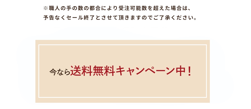 送料無料キャンペーン