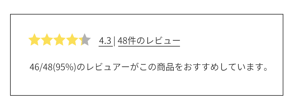 たくさんのレビュー